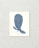 Vintage Indigo Blue Sea Fan No. 3 Print