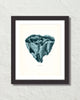 Vintage Sea Coral Series Teal Plate 15 Print