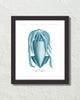 Vintage Aqua Squid No. 2 Natural History Art Print