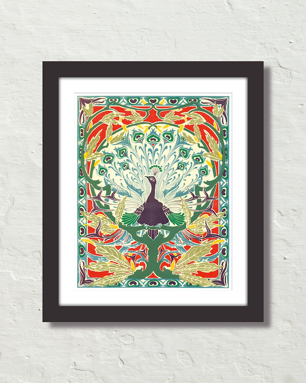 Vintage Art Nouveau Peacock Art Print – Belle Maison Art