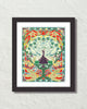 Vintage Art Nouveau Peacock Art Print
