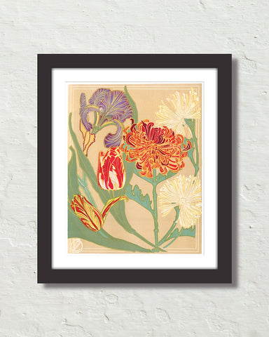 Vintage Art Nouveau Poster No. 112 Art Print