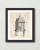 Vintage Bee And Hive Illustration Art Print