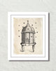 Vintage Bee And Hive Illustration Art Print