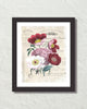 French Floral Collage No. 32 Botanical Art Print