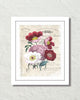 French Floral Collage No. 32 Botanical Art Print
