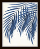 Indigo Blue Watercolor Tropical Leaf Print Set